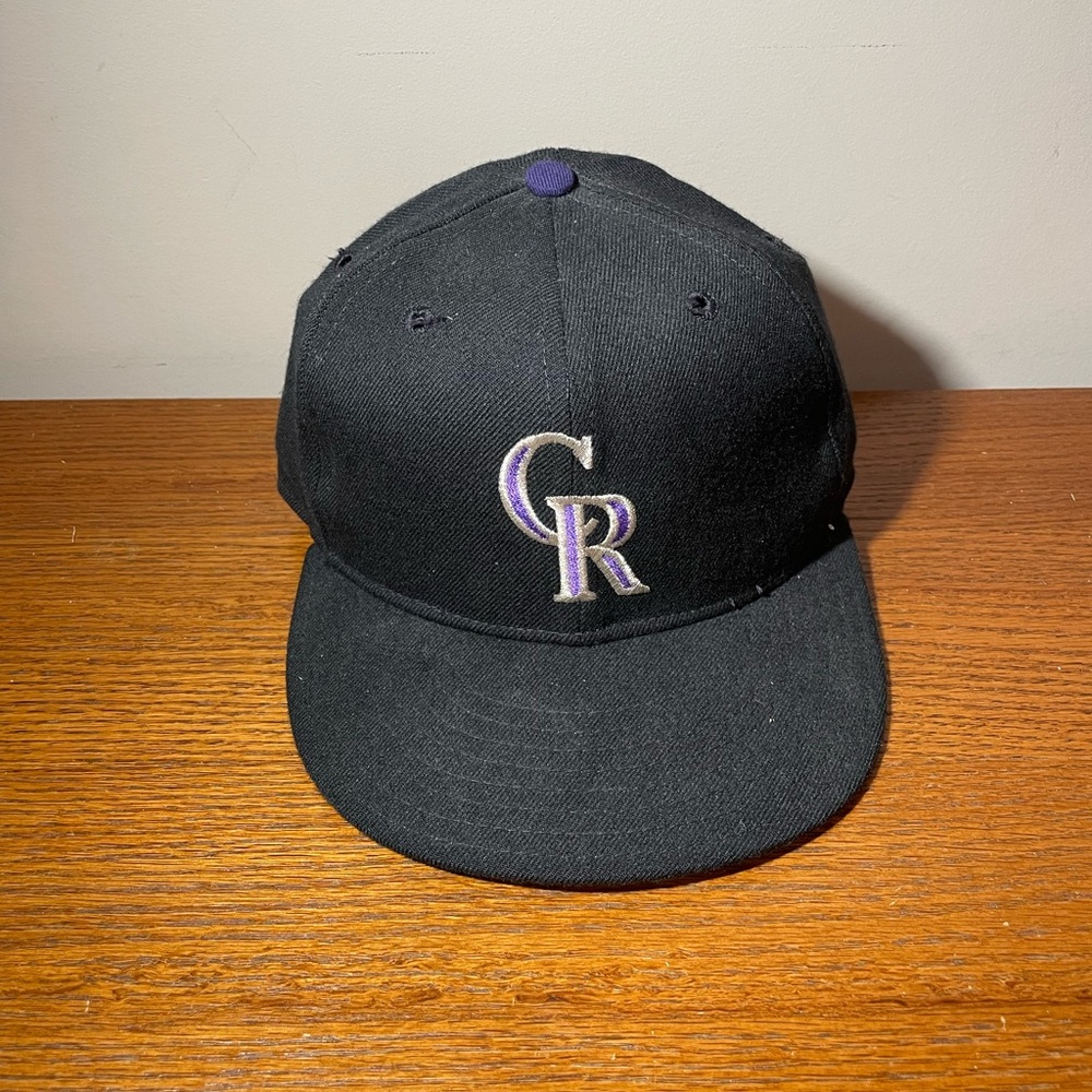 Vintage Colorado Rockies New Era Hat Diamond Collection Baseball Cap - Black